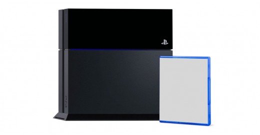 The second picture is the PS4 with a blank game case cover.